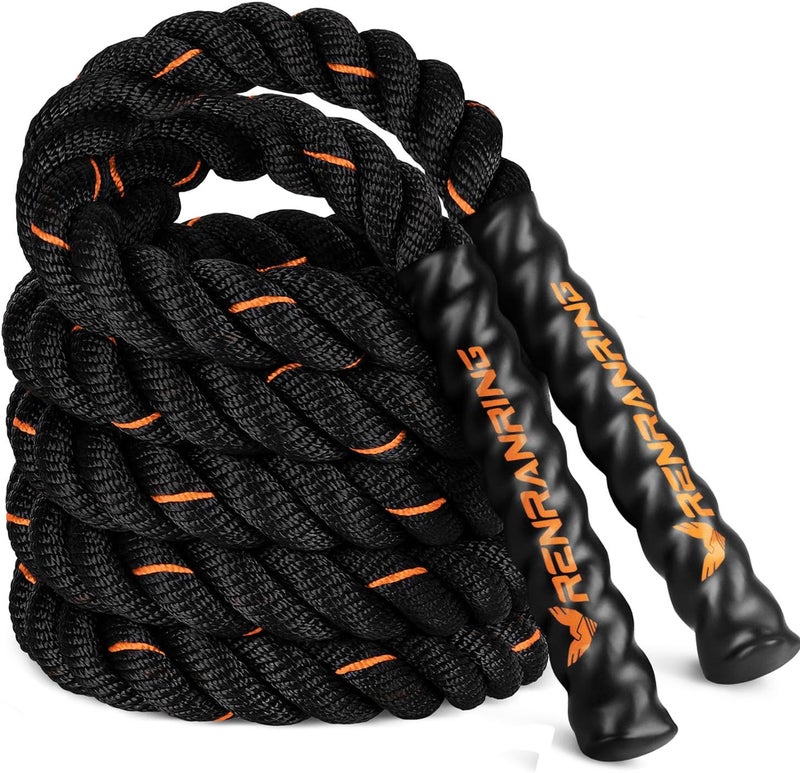 RENRANRING Weighted Jump Rope for Men and Women, 3lb 4lb 5lb Adult Heavy Skipping Rope, Jumprope for Fitness,Workout Equipment, Fitness Equipment for Home Gym Exercise,Improve Strength and Building Muscle - Image 1
